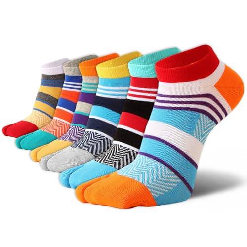 Tabi Socks Athletic Cotton Crew Length Quarter Ankle Two Toe for Women and Men