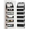 Criusia Over the Door Organizer, Heavy-Duty 6-Shelf Hanging Storage with 13 Mesh Pockets, 55lbs Capacity Behind the Door Storage for Nursery, Bathroom, Bedroom, and Dorm, Black
