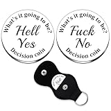 Ikacvb Gag Gifts Funny Adult Decision Coin Funny Gifts For Women Men Friends Novelty Decision Maker Gag Keychain White Elephant Gifts For Adults Christmas Stocking Stuffers