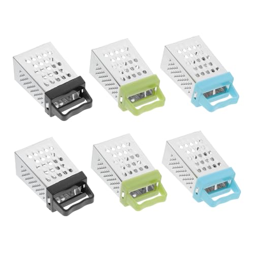 OKUMEYR 6pcs Portable Mini Cheese Shredder and Vegetable Slicer Stainless Steel Grater for Garlic Ginger Potatoes and Fruits with Comfortable Grip Kitchen Gadget Tools