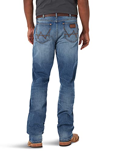 Image of Wrangler Men's Retro Slim Fit Straight Leg Jeans, Holstein, 34-38