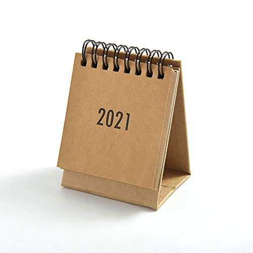 Pocket Planner Schedule, MAXLEAF 2021 Calendar Planner Mini Size Desktop Schedule Calendar for Planners Appointments, Portable Mini Calendars for Dates, 2021 Academic School Schedule Planners (Brown)
