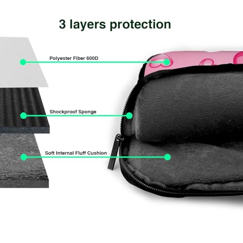 Sacoche pc portable motif cœurs roses et sac à main ordinateur fin