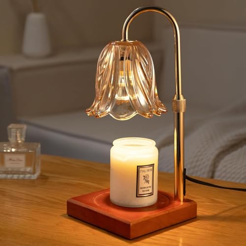 GODONLIF Candle Warmer Lamp with Timer Dimmable, Birthday Gifts for Women Mom, House Warming Gifts New Home Decor, Wax Melt Warmer for Jar Candles with 2 Bulbs