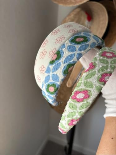 3 Floral Padded Headband Set Cottagecore Boho Hair Accessories — view 5