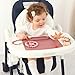 2 Pack Baby Silicone Mat, with Suction Base and 8 Stretchable Straps, Seposeve Baby Placemats, Activity Mat for Infants to Toddlers, Keeps Babies Essentials Off The Floor, Purple Pink