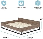 Milo Lit de chien en bois avec matelas imperméable. Grand à extra grand lit de chien élevé. Greenguard Gold Certifié. & Mobilier