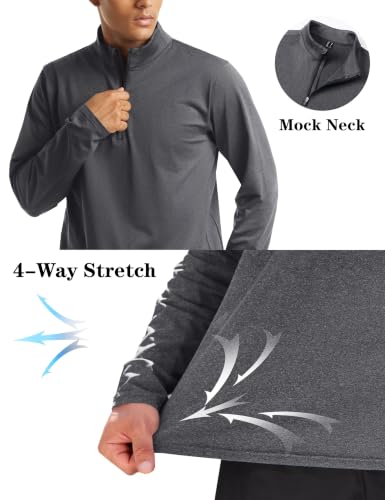 KEFITEVD Men's Fleece Lined 1/4 Zip Pullover