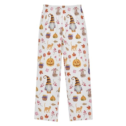 Autumn Gnome Boys Long Pants Soft Trousers Elastic Waist Kids Lounge Bottoms with Pockets S-XL