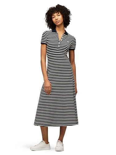 Image of Tommy Jeans Women's Casual Maxi Polo Dress with Logo Detail