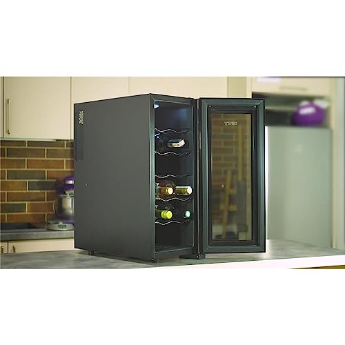 Foto von Camry CR8068 Weinkühlschrank / 12 Flaschen / 1 cm / Geringer Stromverbrauch, Schwarz;silber