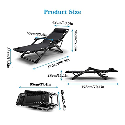 Chaise pliante robuste réglable contre le mal de dos en extérieur - 3