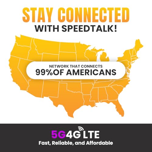 Image of SpeedTalk 24GB Data SIM Card - 360 Days | Prepaid 5G /4G LTE for USA | Data-Only SIM for Hotspots, Routers, Security Systems, GPS, Tablets, IoT & Remote Monitoring