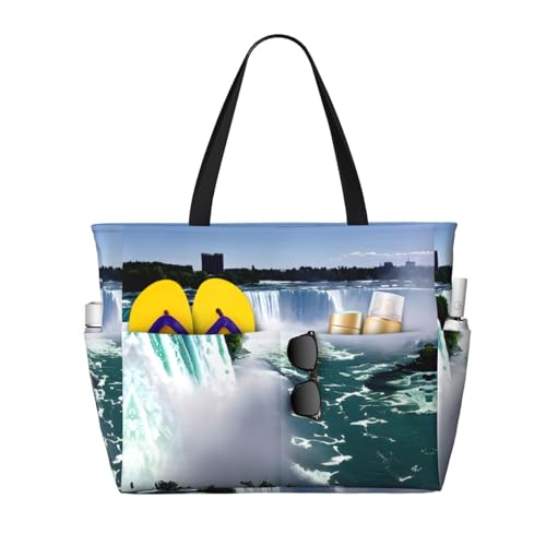Sac fourre-tout à imprimé automne de grande capacité avec anse hobo confortable