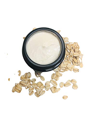 Organic Honey Oats Cream with Manuka Honey, Royal Jelly Lotion & Colloidal Oatmeal | Bee Moisturizing Cream | Face & Body Cream | All Ages, Skin Types | Anti Itch Cream | (2 oz glass jar)