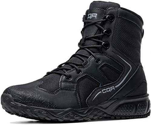 CQR Men's Military Tactical Boots, Lightweight 6 Inches Combat Boots, Durable EDC Outdoor Work Boots, Patrol 6 - Zip Black, 11