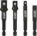 Neiko 00244A Impact Socket Adapter & Magnetic Bit Holder, 4Piece Set | 1/4" Hex Shank with 1/4, 3/8, 1/2" Drive | CR-V