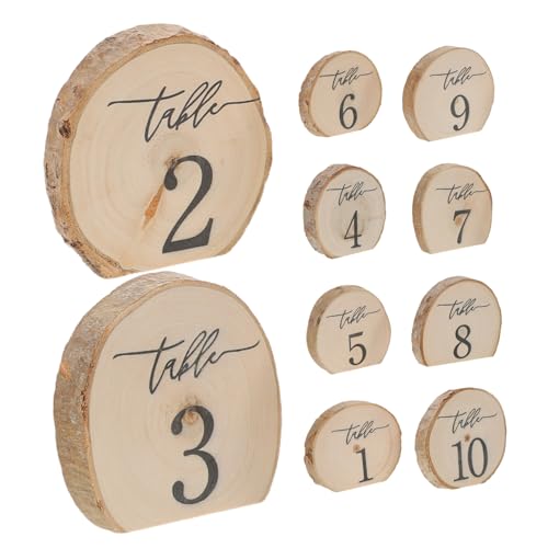 Numéro de table Alipis en écorce de bois véritable et finitions rustiques de prestige