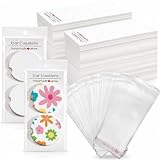 Eorbow 200 PCS Car Coaster Packaging for Selling, Sublimation Car Cupholder Display Card with Bag, Self-seal Hanging Bags for Auto Sublimation Blanks, Heat Press Machines Accessories