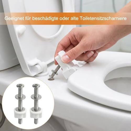 YOGAZEN WC Sitz Rückmuttern Set, Wc Sitz Befestigung, 2-teiliges Befestigungsset für Toilettensitze, Ersatz für WC Sitz Halterung, Robuste Schraubenmuttern für einfache Montage und Fixierung