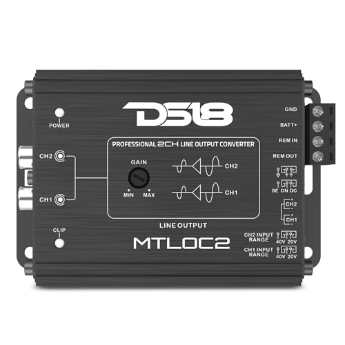 Convertisseur haut-parleur 40V vers RCA DS18 MTLOC2 haut à bas niveau avec remote