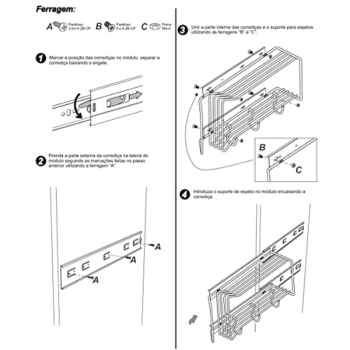 Suporte Porta Espetos lateral Inox – Masutti Copat