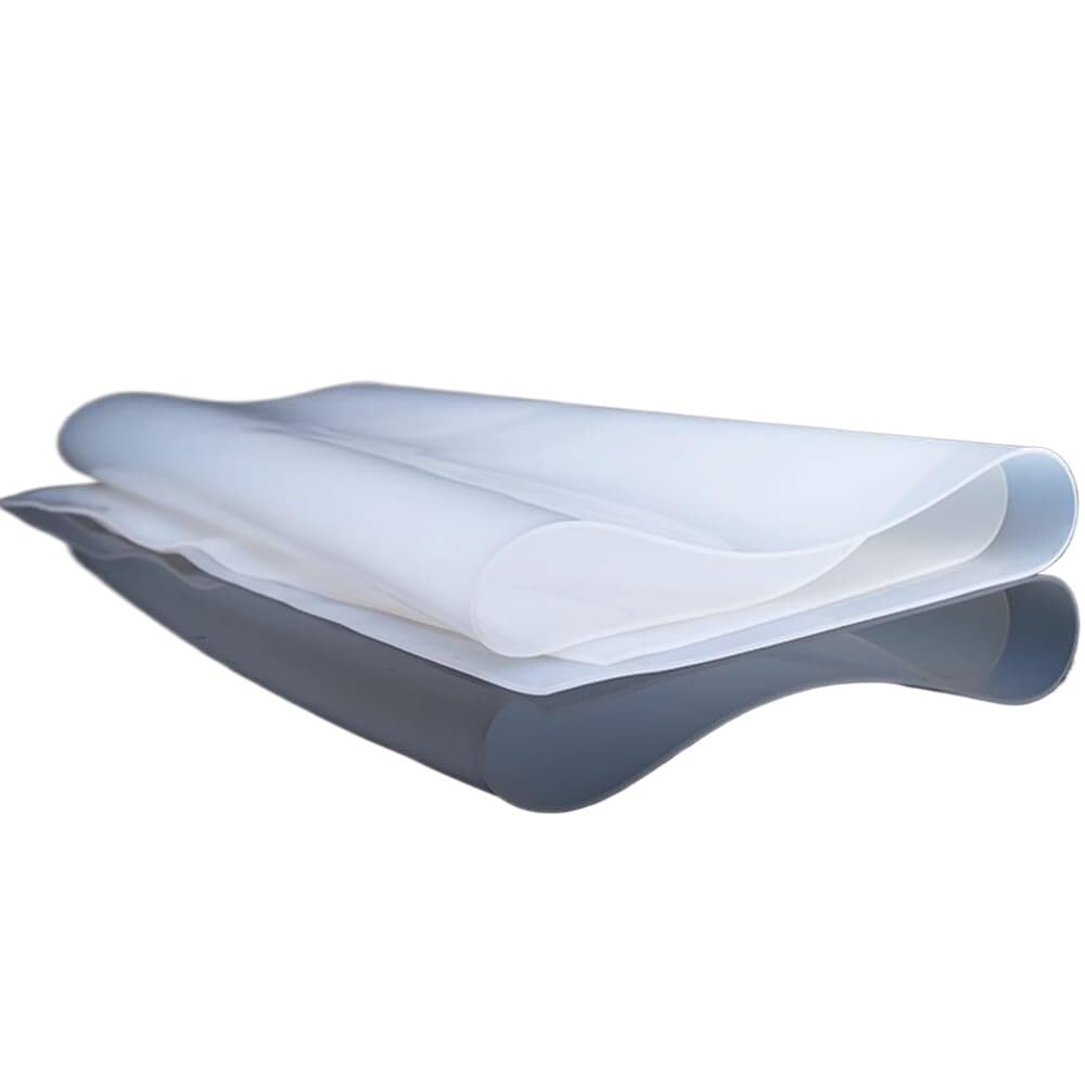 1 tappetino in gomma siliconica trasparente, 500 x 500 mm, resistente al calore, spessore 1-8 mm(500 * 500 * 8mm)