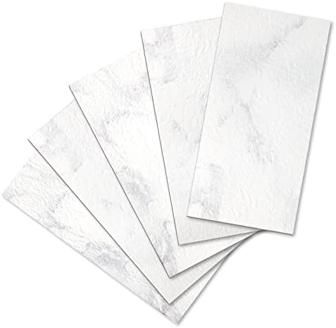 60-Pieces 13.1 sq.ft Coverage Peel and Stick Backsplash PVC Wall Tiles 4 Inch x 8 Inch Stone White Subway Stick on Backspalsh for Kitchen, Bathroom, Fireplace, Camper, Mirror Frame