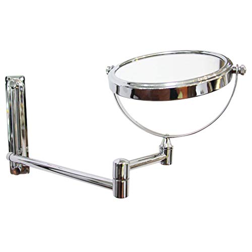 Miroir à grossissement 3X extensible et pivotant en chrome