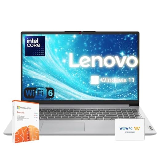 Lenovo Premium Series IdeaPad Laptop | Latest Model | 12GB RAM | 256GB SSD | 1 Year Office 365 w/ 1TB Cloud Storage | Intel Core | 15.6" | Numeric Keypad | WiFi 6 | Win 11 | w/WOWPC Recovery USB