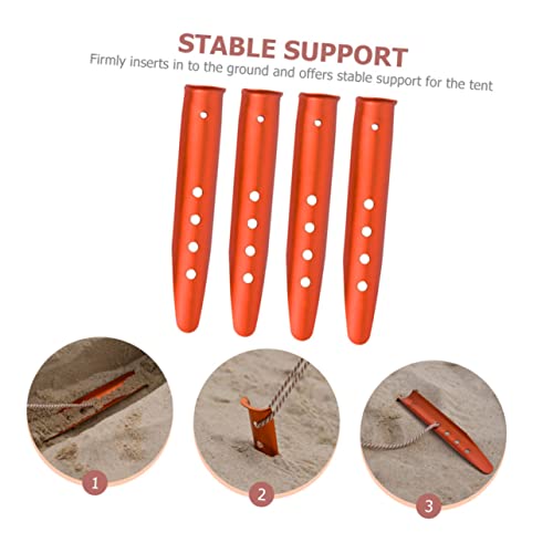 8 piezas Estacas para Tienda de Campaña de Aleación de Aluminio Naranja para Exterior Gama Profesional miniatura 7
