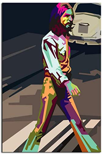 Peintures sur Toile 50x70cm sans Cadre The Beatles Poster et Wall Art Family Bedroom Decor - Les Beatles, Paul McCartney, John Lennon, RIngo Starr, George Harrison Peintures sur Toile 50x70cm sans Cadre The Beatles Poster et Wall Art Family Bedroom Decor