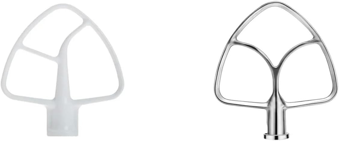 Stainless Steel Flat Beater，Compatibie For KitchenAid 4.5-5QT Stand Mixers Accessories Replacement， Compatibie For KitchenAid Mixer Attachments