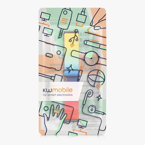 kwmobile Armband kompatibel mit Samsung Galaxy Fit 3 - Nylon Fitnesstracker Sportarmband Band in Blau Orange Gelb - Innenma&szlig;e von 14-22 cm