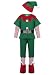 YOSICIL Niñas Niños Disfraz de Navidad Conjunto Disfraz Elfo Pantalones+Gorra+Calcetines Duende Costume...
