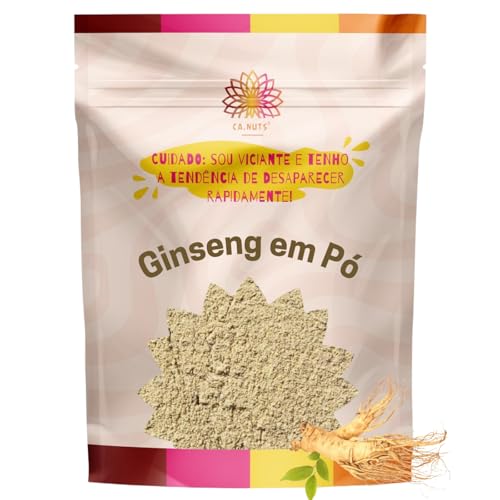 Ginseng em Pó Puro Premium | Importado Suplemento natural Ca.Nuts (500g)