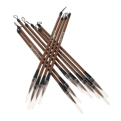 NUOBESTY 12pcs Chinese Calligraphy Brush Set Convenient Brushes for Painting Writing Traditional Cultural Heritage for Beginners for Chinese Ink Painting Calligraphy