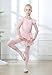 DIPUG Ballet Leotards for Girls Toddler Dance Leotard Flutter Sleeve and Criss-Cross Back Pink Size 4-6