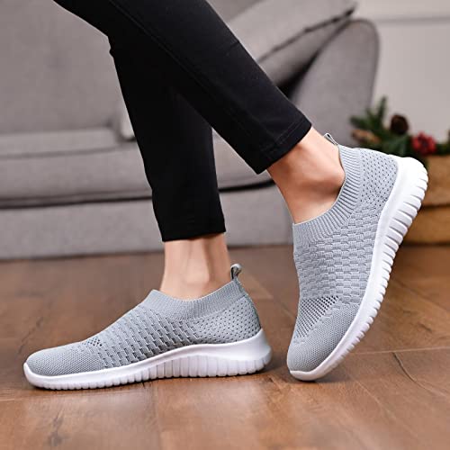 TIOSEBON Women's Athletic Walking Shoes Slip On Casual Mesh-Comfortable Tennis Workout Sneakers - Image 4