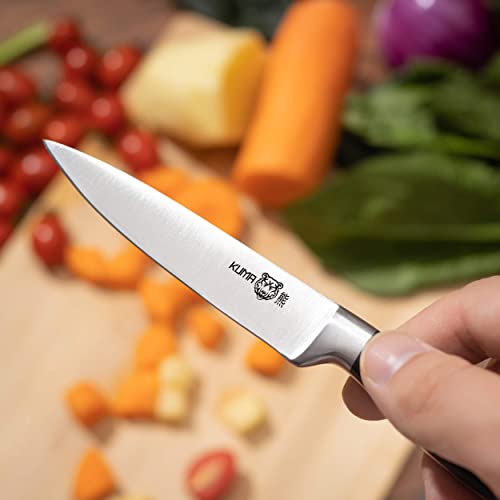 Kuma Paring Knife - 3.5 Inch Pro Bolster Japanese Profile Kitchen Knife For Detailing With Ease - Stainless Steel Vegetable & Fruit Knife With Ergonomic Design #TOP5
