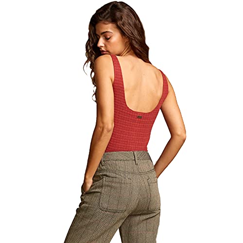 Rvca Women's Stone Sweater Tank, Brick Red, Xl #TOP1