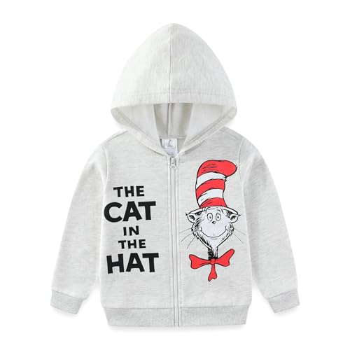 Amazon.com: Dr. Seuss Cat in the Hat Boys Zip Up Fleece Hoodie for