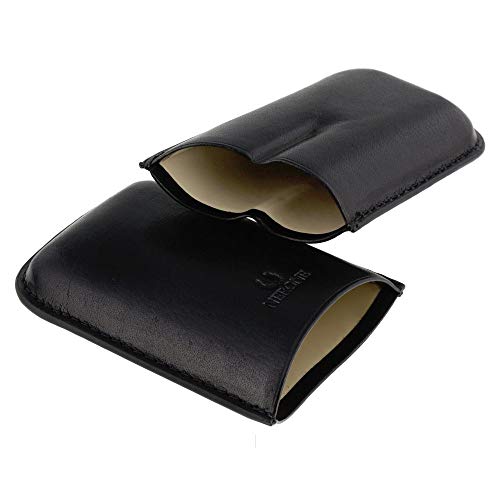 Charuteira porta charutos p/2un NERONE Sublime couro preto