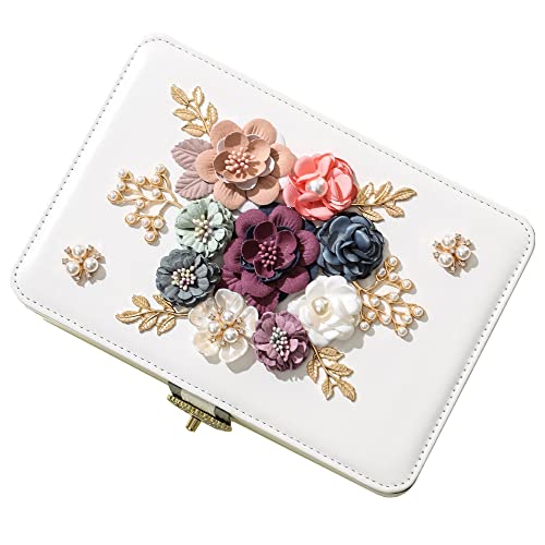 Aosifiel Necklace Jewelry Box & Organizer For Women, Teenage Girls, Kids, Child, Earrings Jewelry Box With Necklace Hanger Standing Jewelry Box Faux Leather Ages 8-12 Jewelry Case Jewelry Chest #TOP13