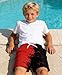 uideazone Boys Swim Trunks Size 14 Funny 3D Red Black Graffiti Bathing Suits Lightweight Quick Dry Swimwear for Boys Fashion