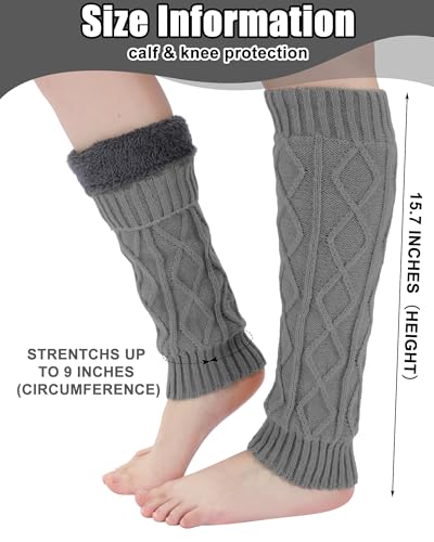 Image of Shihanee Winter Fleece Lined Leg Warmers for Women