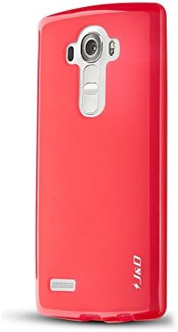 J&D Case Compatible for LG G4 Case, [Drop Protection] [Slim Cushion] Shock Resistant Protective TPU Slim Case for LG G4 Bumper Case - [Not Compatible with LG Stylo 4] - Red