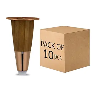 Plantex Heavy Duty Stainless Steel 4 inch Sofa Leg/Bed Furniture Leg Pair for Home/Furniture Sofa Legs for Table/Sofa Support Legs/Sofa Furniture Leg (Rose Gold) Set of 10 Pcs