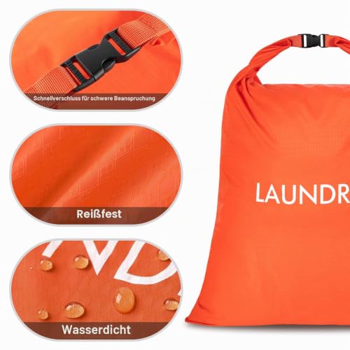 CANBOX 2 Stück Wasserdichter Reise-Wäschesack mit Rollverschluss, faltbar – Bild 2