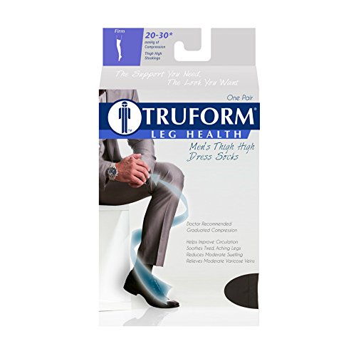 Truform 1945BL-L Compression Socks, 20-30 Mmhg, Men'S Dress Socks, Thigh High Over Knee Length thumb #4